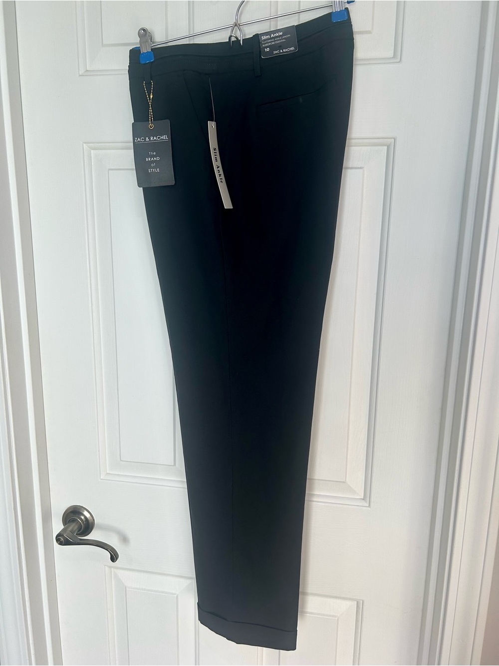 Zac & Rachel Black Straight-Leg Women's Trousers